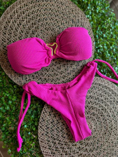Biquíni tomara que caia M - Rosa - comprar online