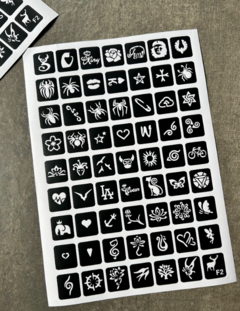 Plancha de stencils para tattoos F2