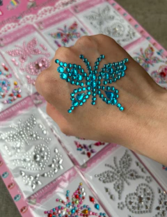 Pack x 12 gemas MARIPOSA y CORAZÓN
