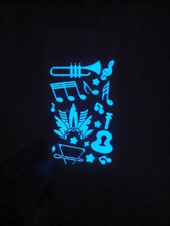 Plancha de tatuajes temporales glow in the dark AZUL (brillan en la oscuridad) - comprar online