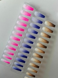 Set press on glitter x 12 piezas COLOR SURTIDO