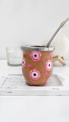 Mate ojitos algarrobo con virola