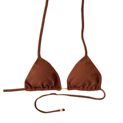 TOP CORTININHA MARROM - comprar online