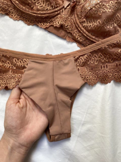 Conjunto Mocha Mousse | sem bojo - Saurine Lingerie e Beachwear