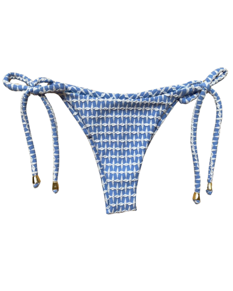 CALCINHA AMARRAÇÃO CROCHET AZUL - comprar online