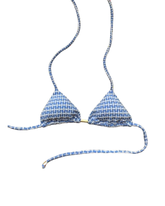 TOP CORTININHA CROCHET AZUL - comprar online