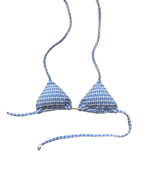 TOP CORTININHA CROCHET AZUL - comprar online