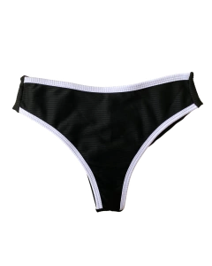 CALCINHA ASA DELTA LARGA PRETO E BRANCO - comprar online