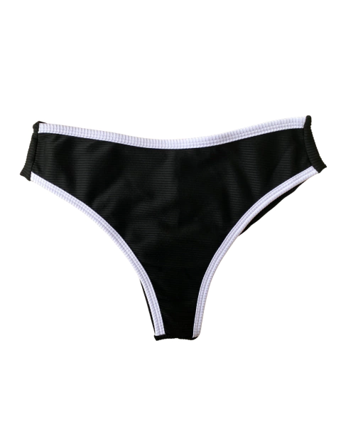 CALCINHA ASA DELTA LARGA PRETO E BRANCO - comprar online