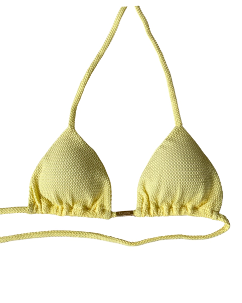 TOP CORTININHA AMARELO MANTEIGA - comprar online