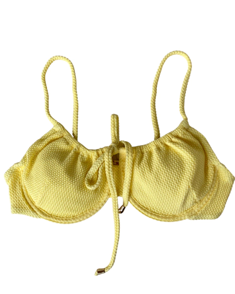 TOP LACINHO AMARELO MANTEIGA - comprar online