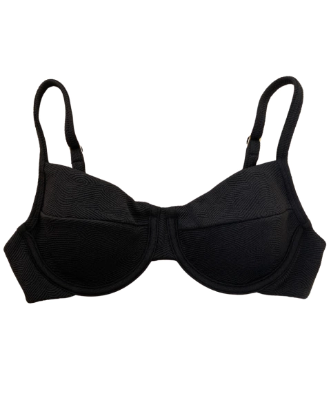 TOP MEIA TAÇA PRETO - comprar online