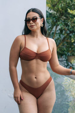 CALCINHA ASA DELTA FIO DUPLO MARROM na internet