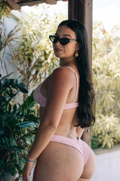 Imagem do CALCINHA ASA DELTA FIO DUPLO CROCHET ROSA