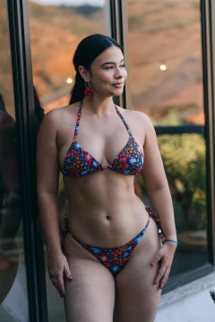 TOP CORTININHA ESTAMPADO FLORAL na internet