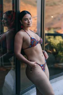 TOP CORTININHA ESTAMPADO FLORAL - comprar online