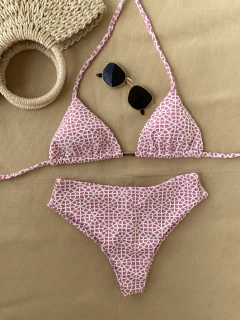 CALCINHA ASA DELTA LARGA CROCHET ROSA - comprar online