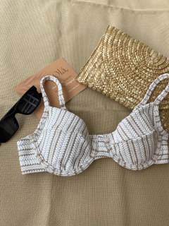 TOP MEIA TAÇA CROCHET OFF WHITE