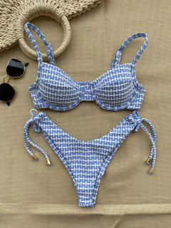 CALCINHA ASA DELTA AMARRAÇÃO CROCHET AZUL - comprar online