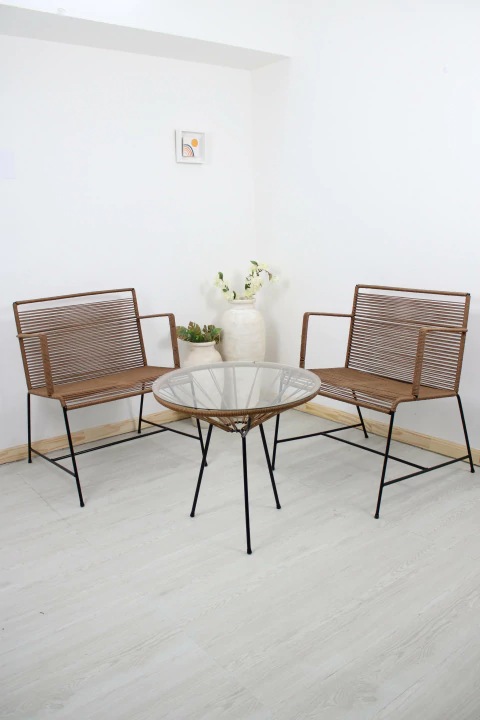 Combo Poltrona: 2 Poltronas Libanesas con Apoyabrazos + Mesa - comprar online