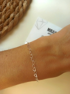 PULSERA CASCADA DE CORAZONES.