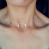 CONJUNTO CHOKER GALAXIA 40 CM REGULABLE PLATA 925