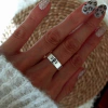 ANILLO SOY. Acero blanco . Número 17