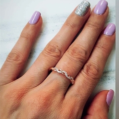 ANILLO ROSÉ INFINITO (medida  17 (plata 925)