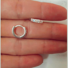 ARGOLLAS CUBIC RAINBOW  12 mm (par ) (plata 925)