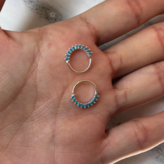 ARGOLLITA TULUM TURQUESA 12mm unidad) (plata 925)