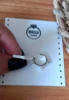 ARGOLLITAS ROCK STRASS . Plata 925 PAR - comprar online