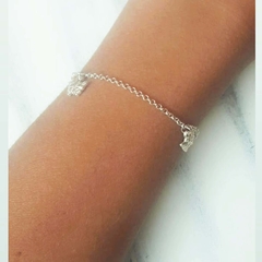 PULSERA MINI ROLO MARIPOSA (plata 925)