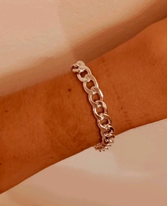 PULSERA GROUMET ACERO BLANCO