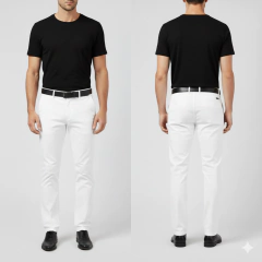 Imagen de M174 - PANTALÓN CORTE CHINO - PAPEL