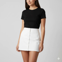 M048 - FALDA ABOTONADA - PAPEL