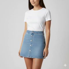 M048 - FALDA ABOTONADA - PAPEL - comprar online