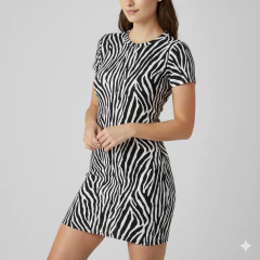 Imagen de M075 - VESTIDO ENTALLADO - PAPEL