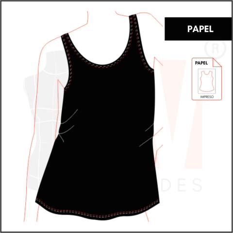 M037 - REMERA HOLGADA - PAPEL - comprar online