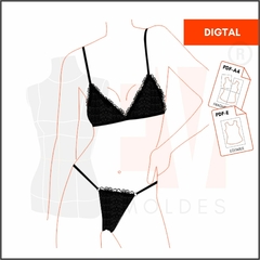 M056 - BRALETTE Y TANGA - DIGITAL - comprar online