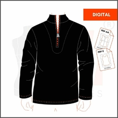 M111 - BUZO CON CUELLO Y CIERRE - DIGITAL - comprar online