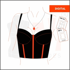 M115 - CORSET C/TAZAS - DIGITAL - comprar online