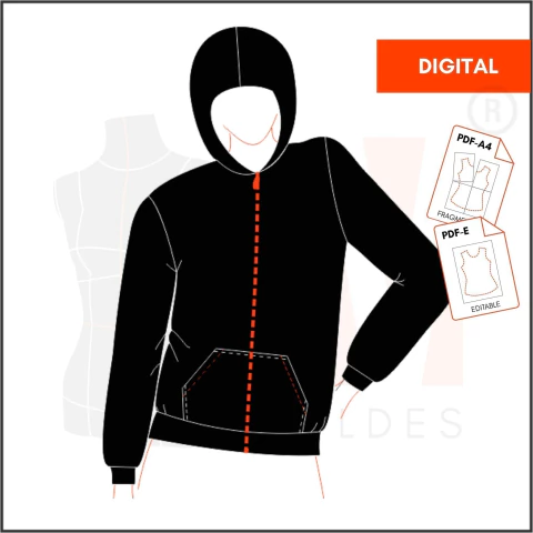 M121 - CAMPERA CANGURO - DIGITAL - comprar online