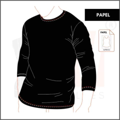 M126 - REMERA M. LARGA - PAPEL - comprar online