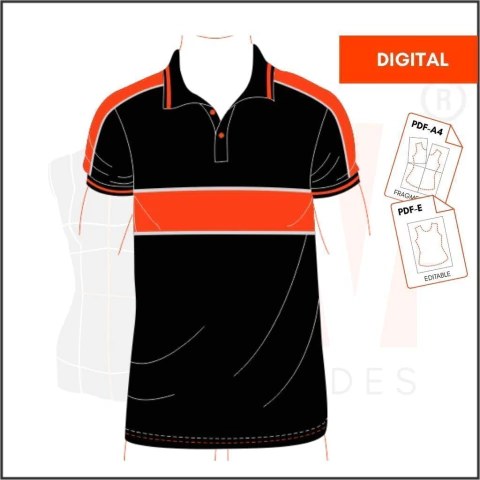 M127 - CHOMBA C/RECORTES - DIGITAL - comprar online