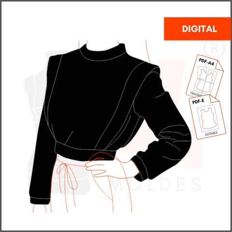 M132 - BUZO C/PESTAÑAS - DIGITAL - comprar online