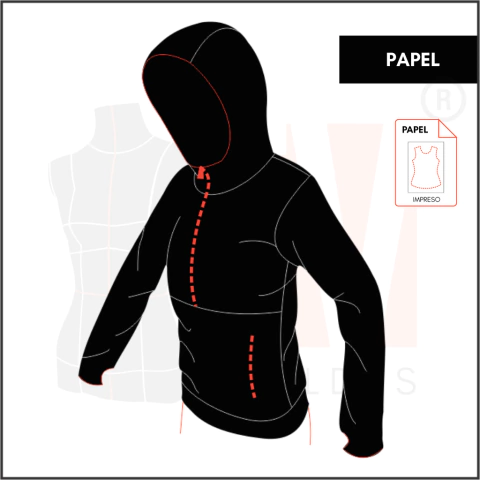 M135 - BUZO C/CIERRES - PAPEL - comprar online