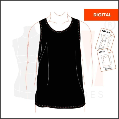 M144 - MUSCULOSA BÁSICA - DIGITAL - comprar online