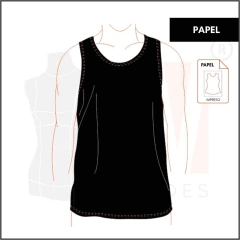 M144 - MUSCULOSA BÁSICA - PAPEL - comprar online