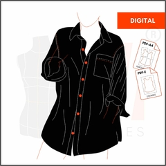 M160 - CAMISA OVERSIZE - DIGITAL - comprar online
