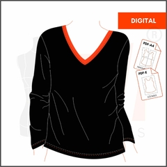 M181 - REMERA ESCOTE V - DIGITAL - comprar online